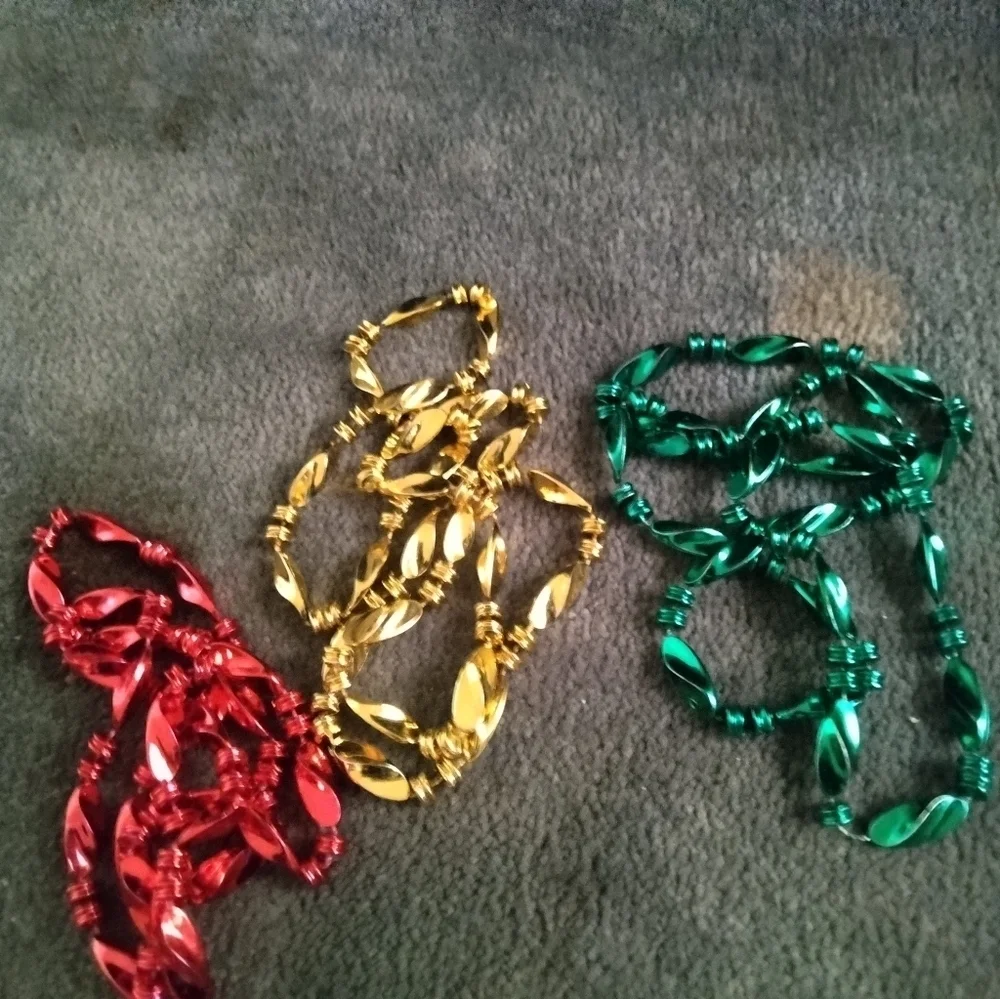 20 Assorted necklace beads for Mardi gras brand new never used​
